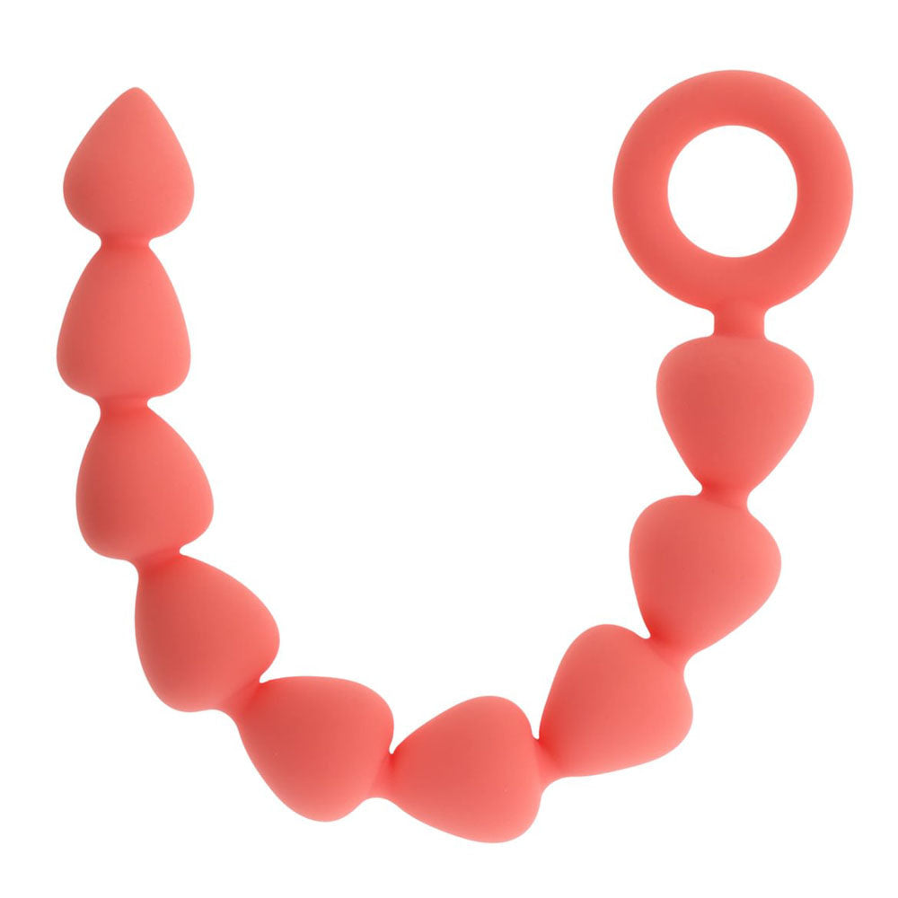 Sex & Mischief Peaches n CreaMe Silicone Anal Beads - Peach 23 cm Silicone Anal Beads Sportsheets