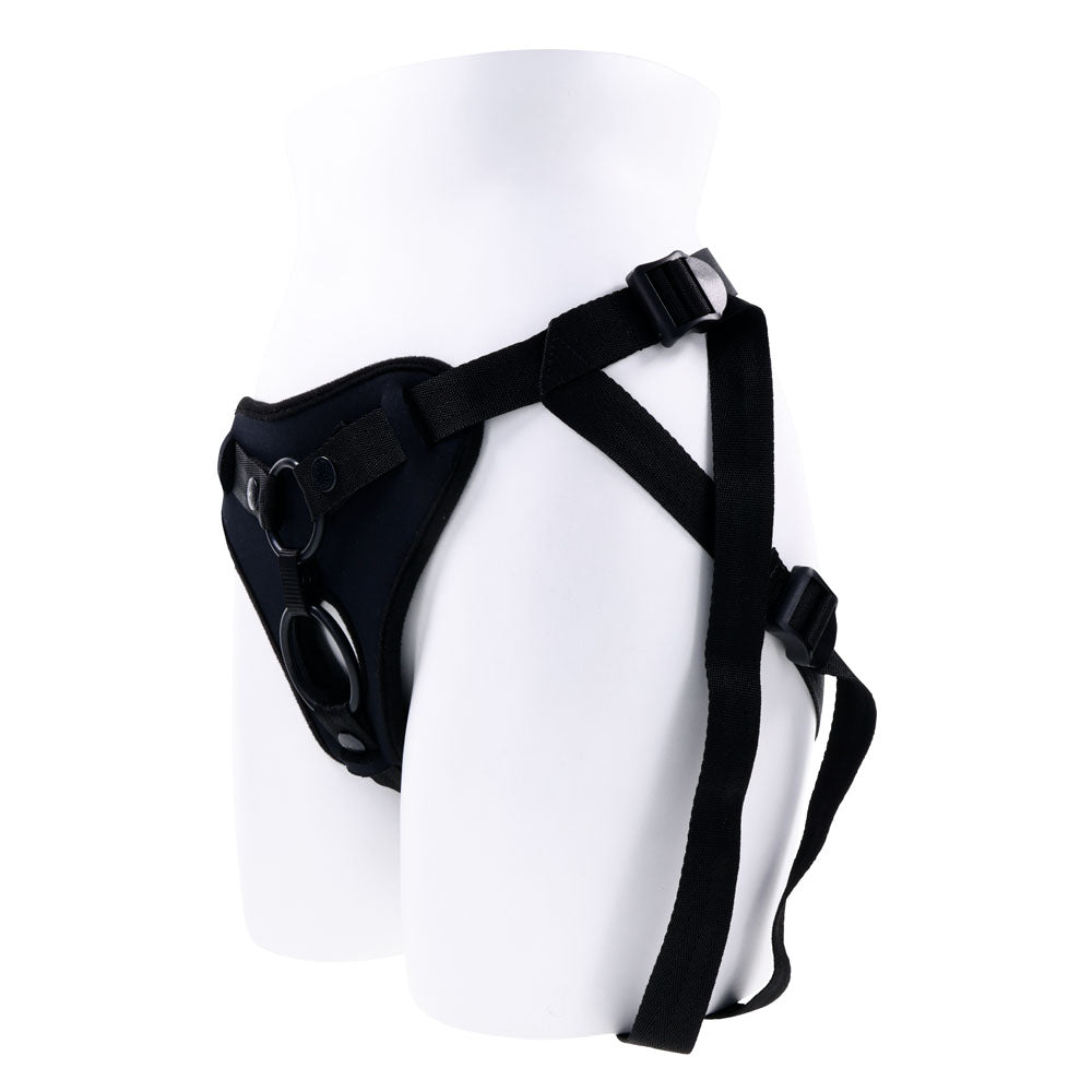 SPORTSHEETS Dual Desires Strap On - Black Adjustable Strap-On Harness (No Probe Included) Sportsheets