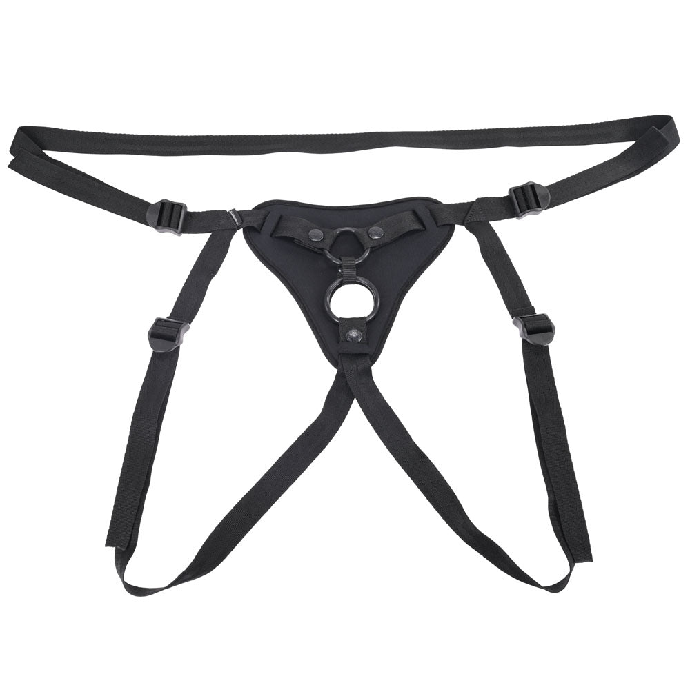 SPORTSHEETS Dual Desires Strap On - Black Adjustable Strap-On Harness (No Probe Included) Sportsheets