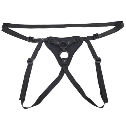 SPORTSHEETS Dual Desires Strap On - Black Adjustable Strap-On Harness (No Probe Included) Sportsheets