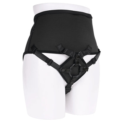 SPORTSHEETS High Waisted Corset Strap On - Black Adjustable Strap-On Harness (No Probe Included) Sportsheets