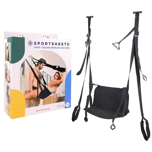 Pivot Deluxe Door Jam Sex Sling - Black Door Swing Black - Club X