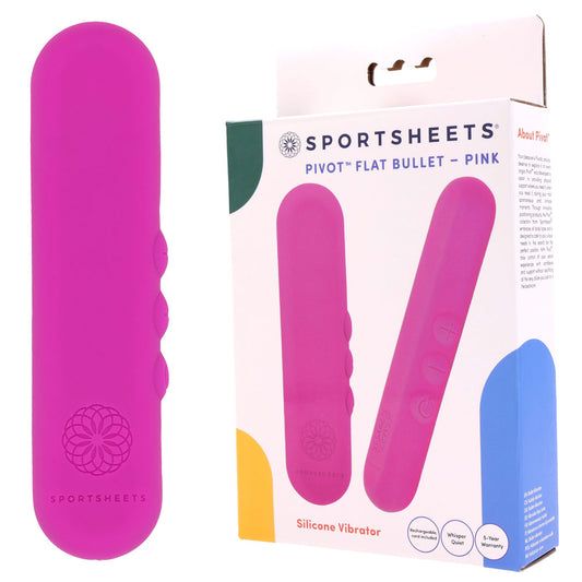 Pivot Flat Bullet - Pink - Pink 10.2 cm USB Rechargeable Bullet Pink - Club X