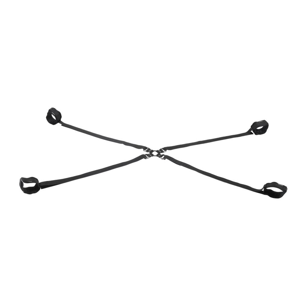 SPORTSHEETS Velvet Noir Adjustable Hog Tie & Cuff Set - Black Restraints Sportsheets