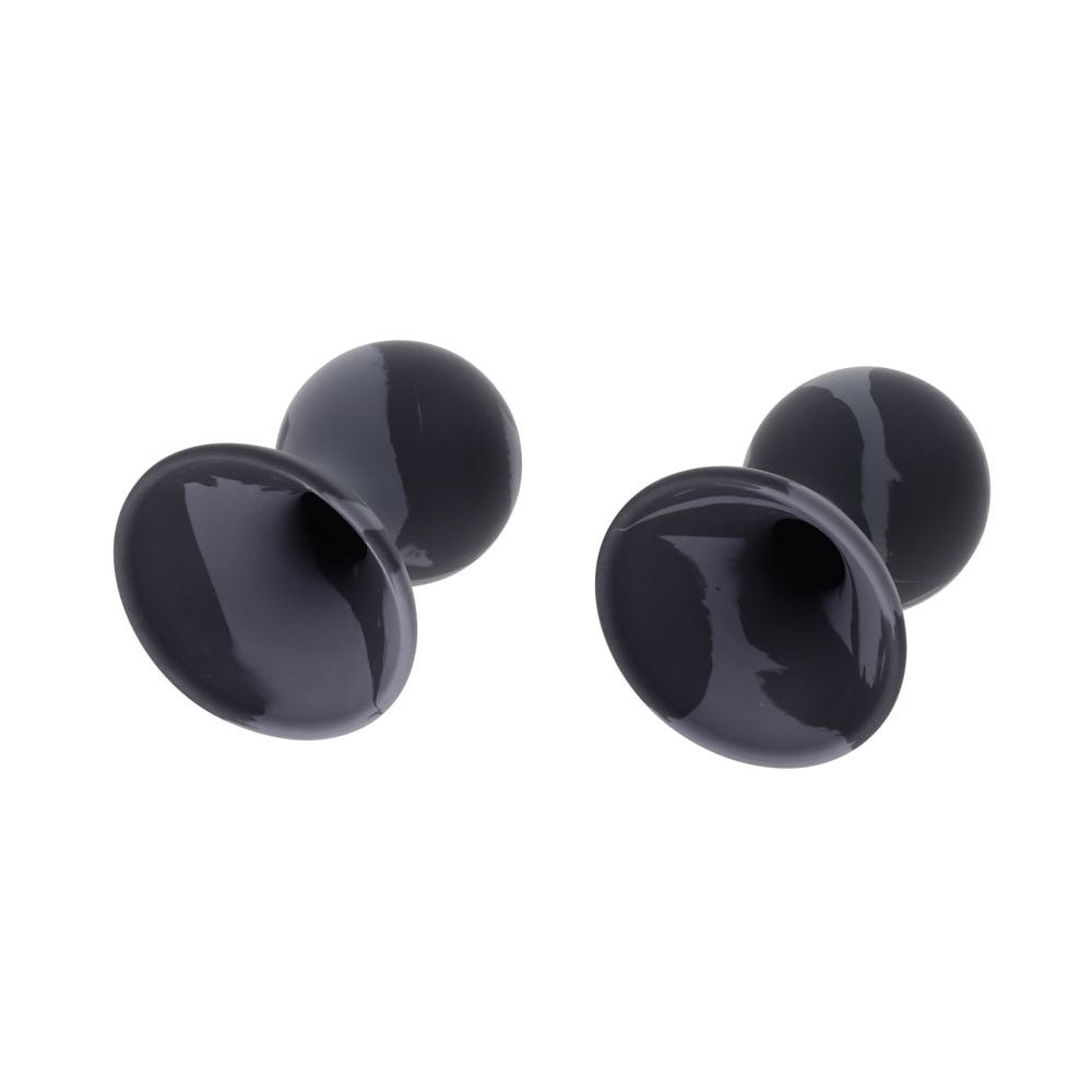 SPORTSHEETS Velvet Noir Silicone Nipple Suckers - Black/Grey Nipple Suckers - Set of 2 Sportsheets