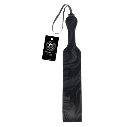 SPORTSHEETS Velvet Noir Loop Paddle - Black 42 cm Paddle Sportsheets