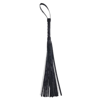 SPORTSHEETS Velvet Noir Chain Flogger - Black 43 cm Flogger Whip Sportsheets