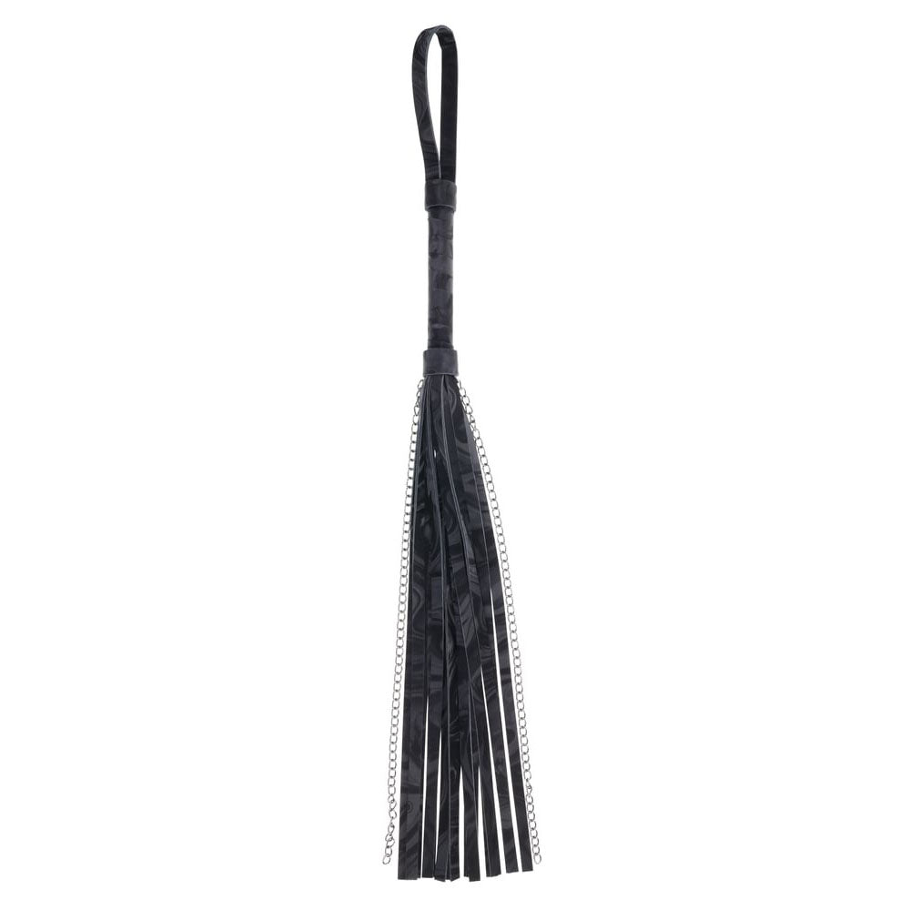 SPORTSHEETS Velvet Noir Chain Flogger - Black 43 cm Flogger Whip Sportsheets
