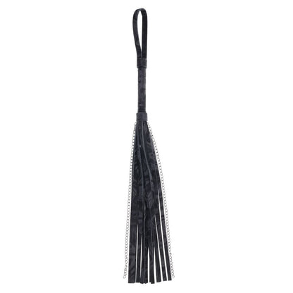 SPORTSHEETS Velvet Noir Chain Flogger - Black 43 cm Flogger Whip Sportsheets