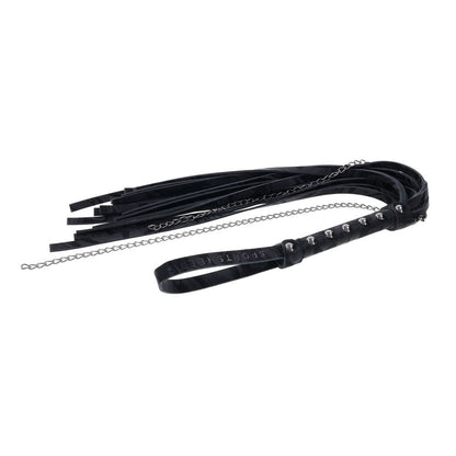 SPORTSHEETS Velvet Noir Chain Flogger - Black 43 cm Flogger Whip Sportsheets