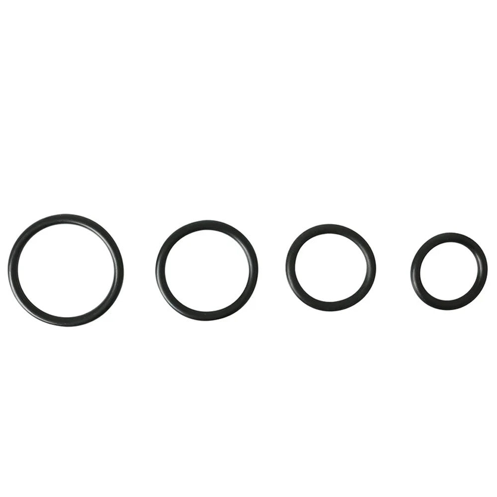 SPORTSHEETS Rubber O-Ring 4 Pack - Black Rings - 4 Pack Sportsheets