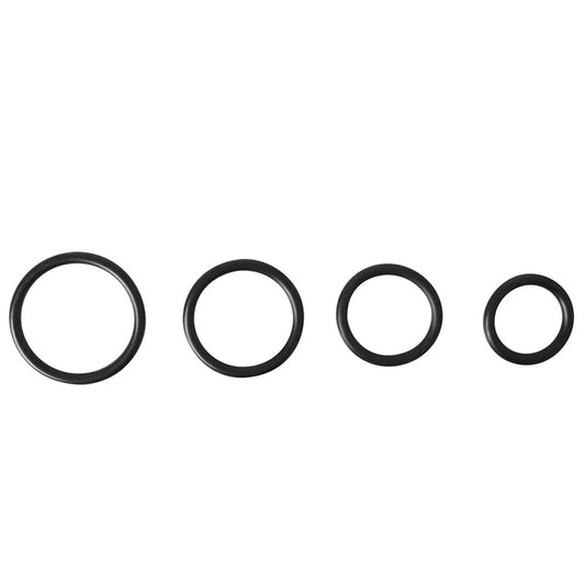 SPORTSHEETS Rubber O-Ring 4 Pack - Black Rings - 4 Pack Sportsheets