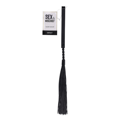 Sex & Mischief Noir Whip - Black 40 cm Rubber Whip Sportsheets