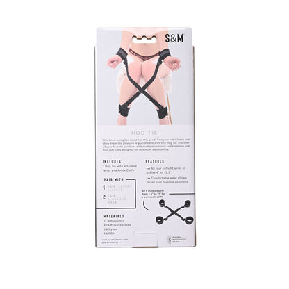 Sex & Mischief Hog Tie - Black Restraint Sportsheets