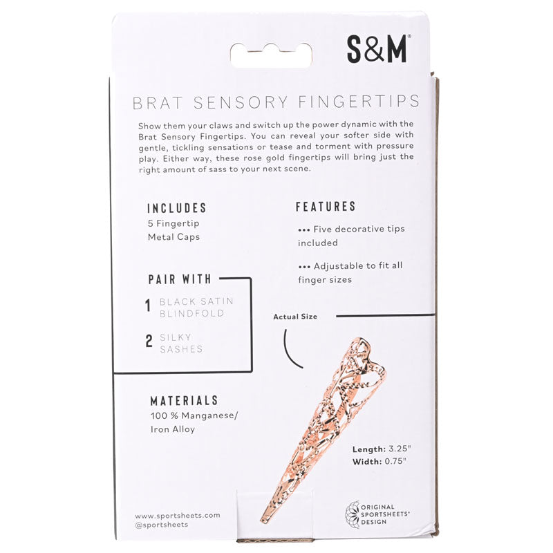 Sex & Mischief Brat Sensory Fingertips - Rose Gold - Set of 5 Sportsheets