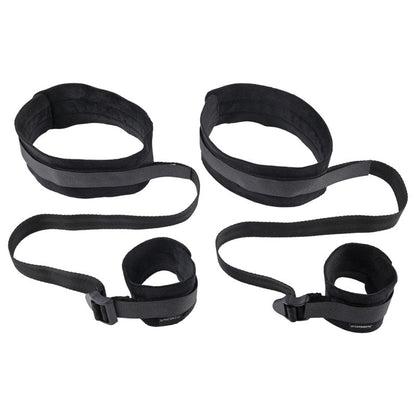 Sex & Mischief Thigh & Wrist Cuffs - Black Restraints Sportsheets