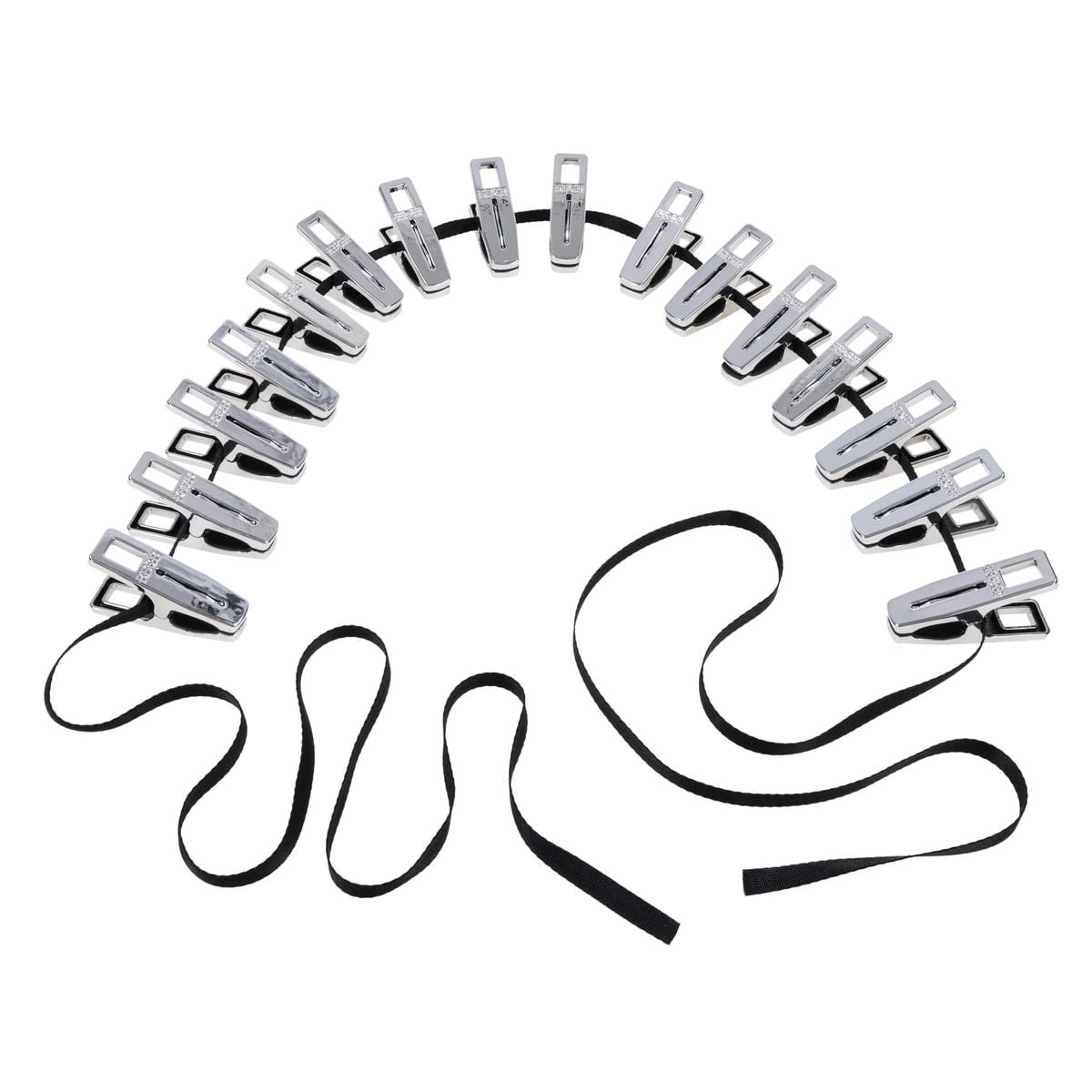 EDGE Body Zipper Clothes Pins - Chrome Chrome Pins - Set of 16 Sportsheets