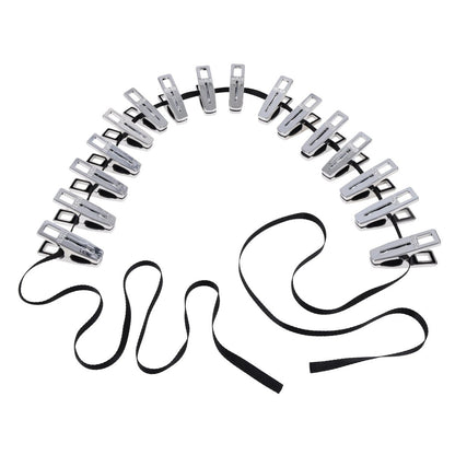 EDGE Body Zipper Clothes Pins - Chrome Chrome Pins - Set of 16 Sportsheets