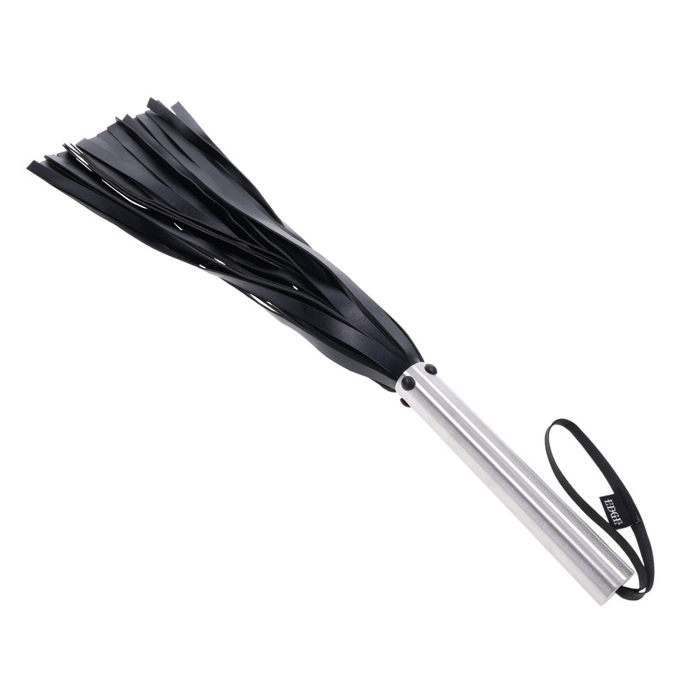 EDGE Flogger - Black Flogger Whip with Metal Handle Sportsheets