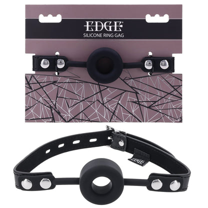 EDGE Silicone Ring Gag - Black Mouth Restraint