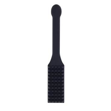 EDGE Spiked Silicone Paddle - Black Spanking Paddle with Insertable Handle Sportsheets