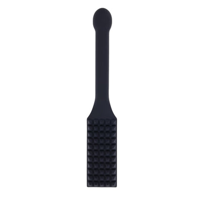 EDGE Spiked Silicone Paddle - Black Spanking Paddle with Insertable Handle Sportsheets