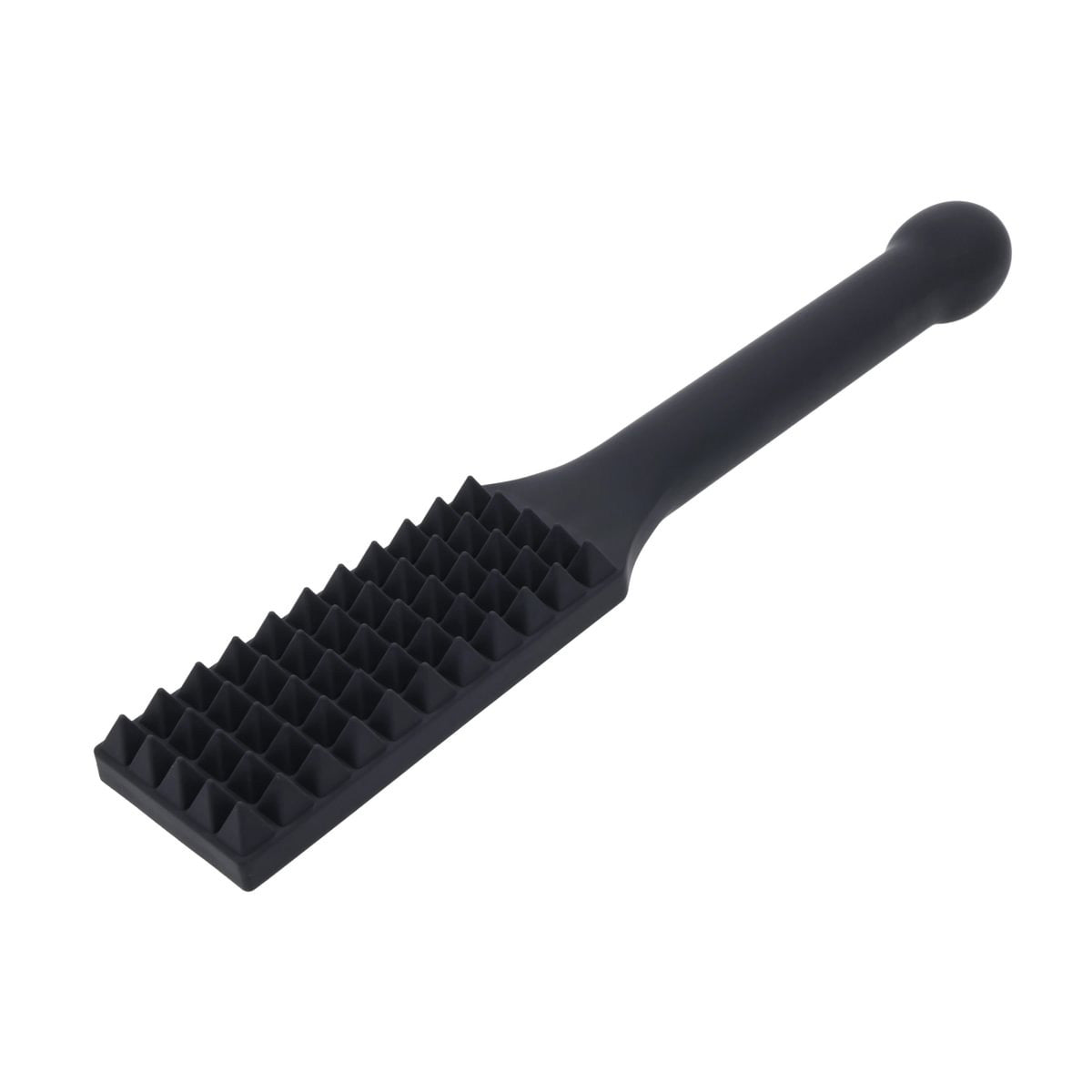 EDGE Spiked Silicone Paddle - Black Spanking Paddle with Insertable Handle Sportsheets