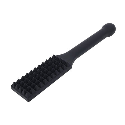EDGE Spiked Silicone Paddle - Black Spanking Paddle with Insertable Handle Sportsheets