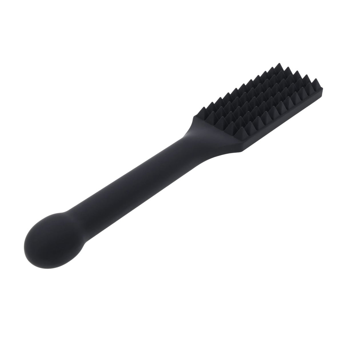 EDGE Spiked Silicone Paddle - Black Spanking Paddle with Insertable Handle Sportsheets