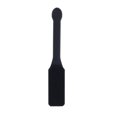 EDGE Pins & Needles Silicone Paddle - Black Spanking Paddle with Insertable Handle Sportsheets