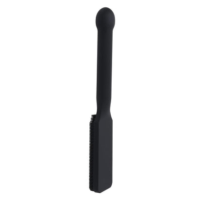 EDGE Pins & Needles Silicone Paddle - Black Spanking Paddle with Insertable Handle Sportsheets