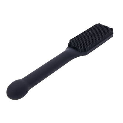 EDGE Pins & Needles Silicone Paddle - Black Spanking Paddle with Insertable Handle Sportsheets