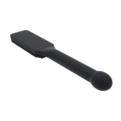 EDGE Pins & Needles Silicone Paddle - Black Spanking Paddle with Insertable Handle Sportsheets