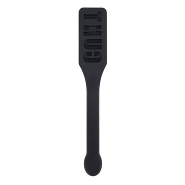 EDGE CUNT Silicone Paddle - Black Silicone Paddle with Insertable Handle Sportsheets