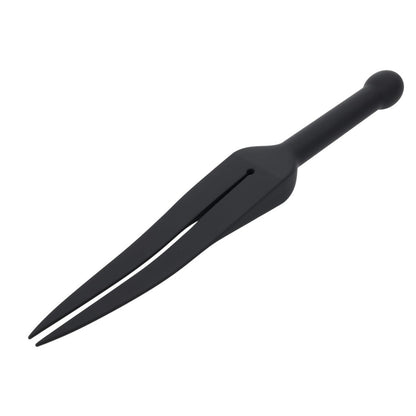 EDGE Silicone Tawse - Black Silicone Tawse Whip with Insertable Handle