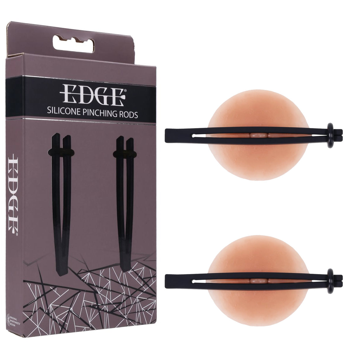 EDGE Silicone Pinching Rods - Black Nipple Restraints Sportsheets