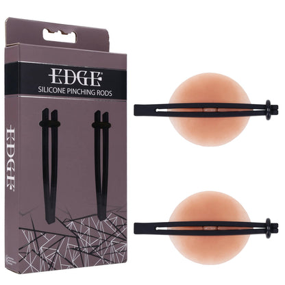 EDGE Silicone Pinching Rods - Black Nipple Restraints Sportsheets