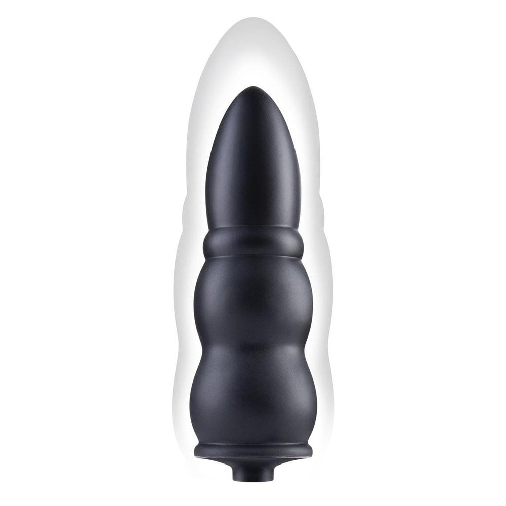Size Up 5.5 Inch Ripple Inflatable Butt Plug - Black 15.2 cm Inflatable Butt Plug XGEN Products