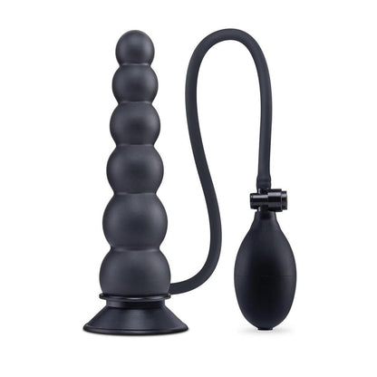 Size Up 7 Inch Ripple Inflatable Butt Plug - Black 20.3 cm Inflatable Butt Plug XGEN Products