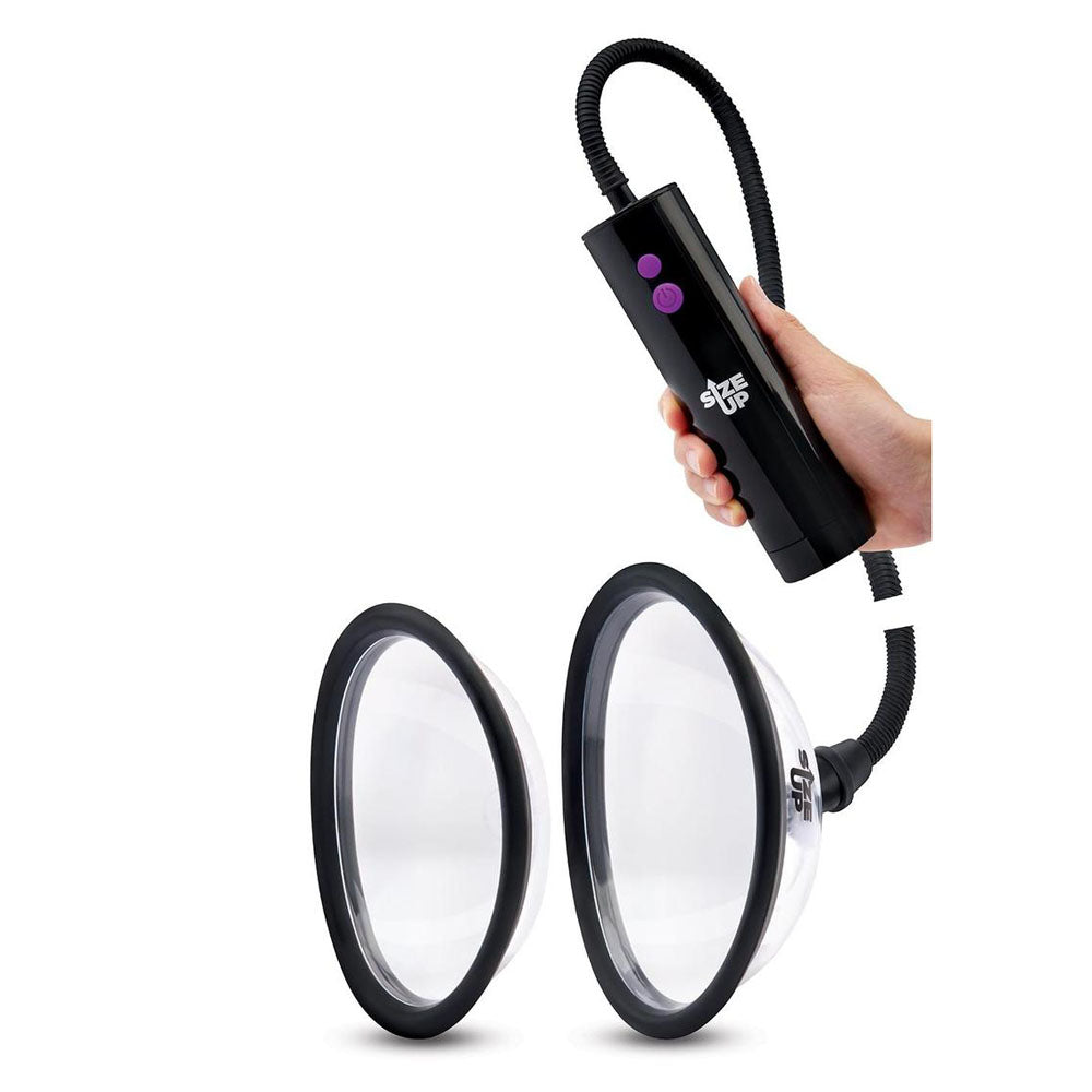 Size Up Rechargeable Power Plumper Pussy Pump - Clear USB Rechargeable Vagina Pump with Interchangeable Chambers XGEN Products