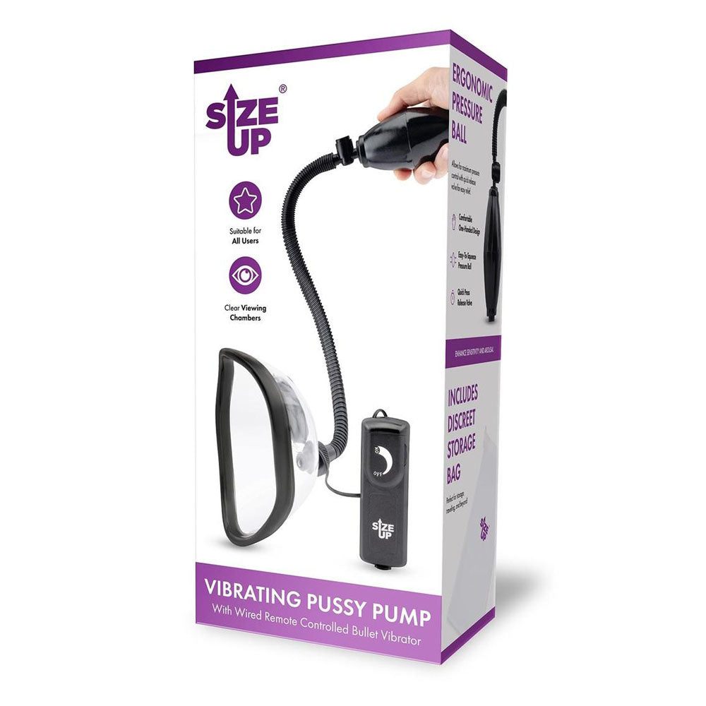 Size Up Vibrating Pussy Pump - Clear Vibrating Vagina Pump XGEN Products