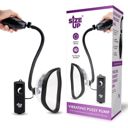 Size Up Vibrating Pussy Pump - Clear Vibrating Vagina Pump XGEN Products