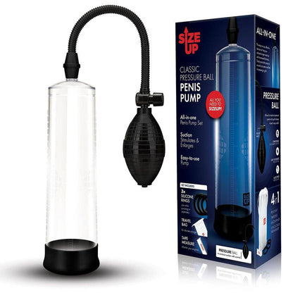 Size Up Classic Ball Penis Pump - Clear Penis Pump Xgen Products