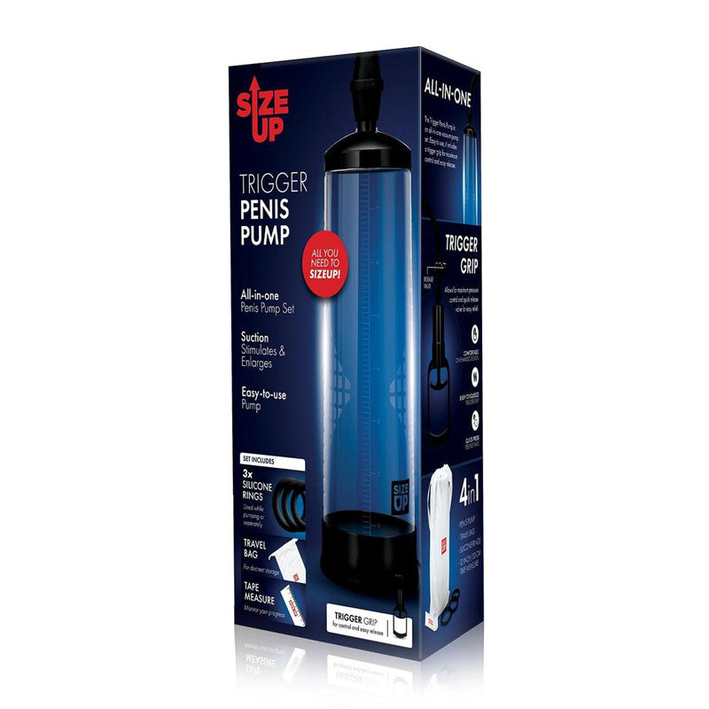 Size Up Trigger Penis Pump - Clear Penis Pump Xgen Products