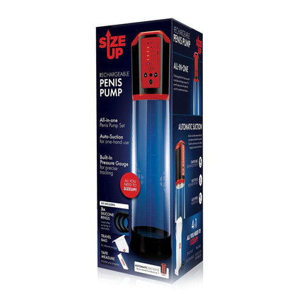 Size Up Rechargeable Penis Pump - Clear USB Rechargeable Penis Pump Xgen Products