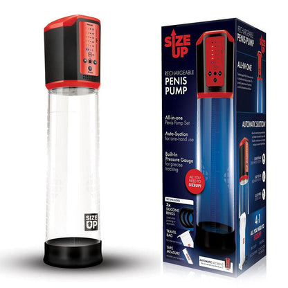 Size Up Rechargeable Penis Pump - Clear USB Rechargeable Penis Pump Xgen Products