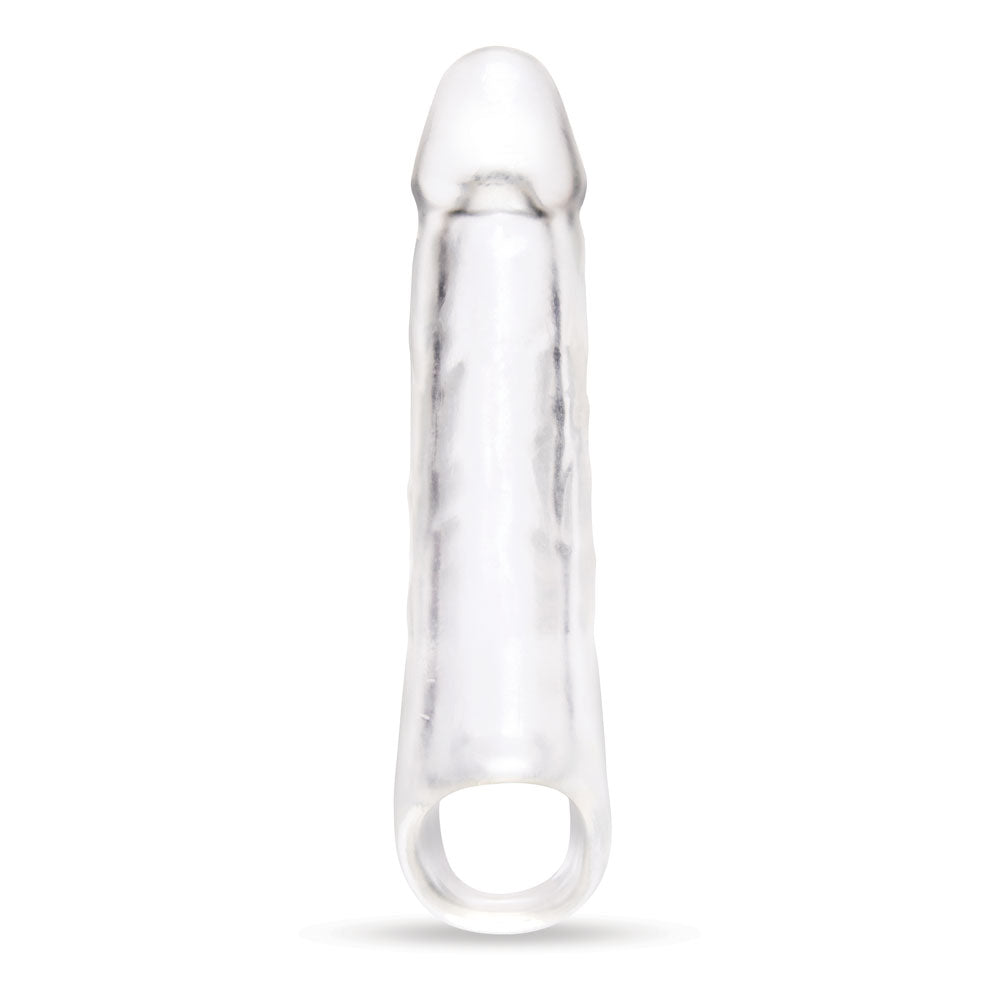 Size Up 3 Inch See-Thru Penis Extender with Ball Loop - Clear 7.6 cm (3'') Penis Extension Sleeve Xgen Products