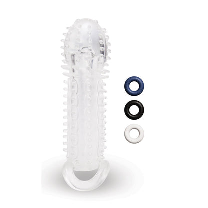 Size Up 1.5 Inch See-Thru Stretch Penis Extender - Clear 3.8 cm (1.5'') Penis Extension Sleeve Xgen Products