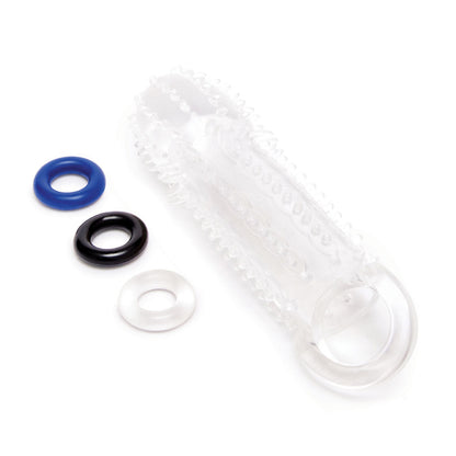 Size Up 1.5 Inch See-Thru Stretch Penis Extender - Clear 3.8 cm (1.5'') Penis Extension Sleeve Xgen Products