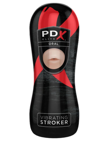PDX Elite Vibrating Stroker Oral Masturbator - Club X
